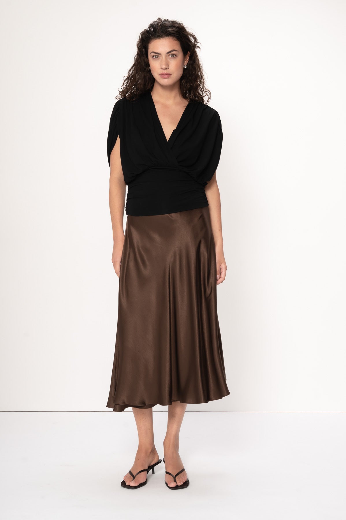 VIVEH Conus top in Coconut Milk – styled view