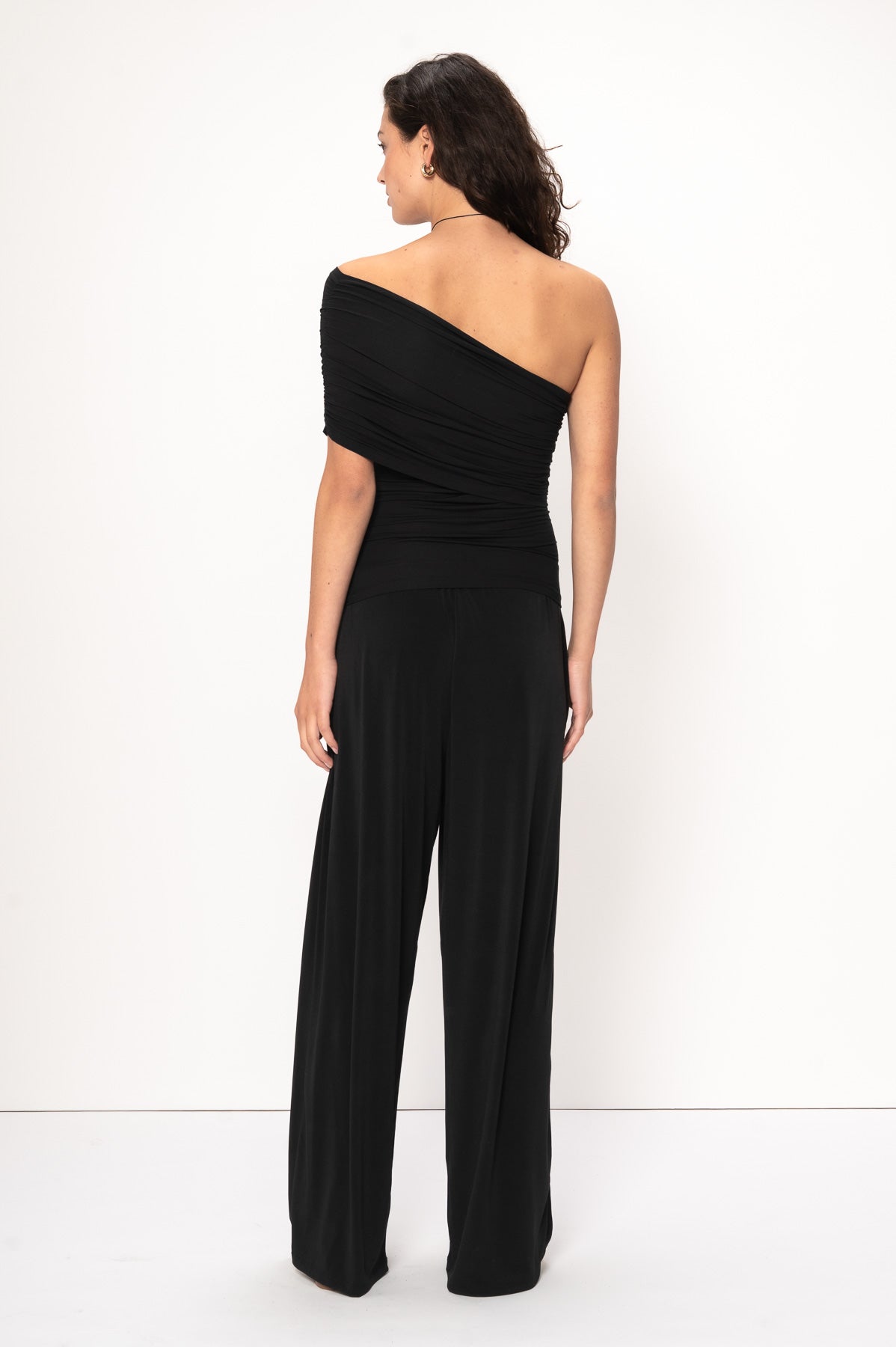 VIVEH Dahlia top in Coconut Milk – styled view