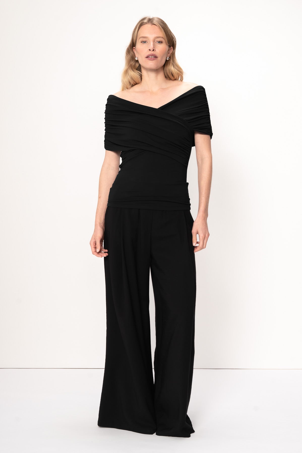 VIVEH Giada top in Black – styled view