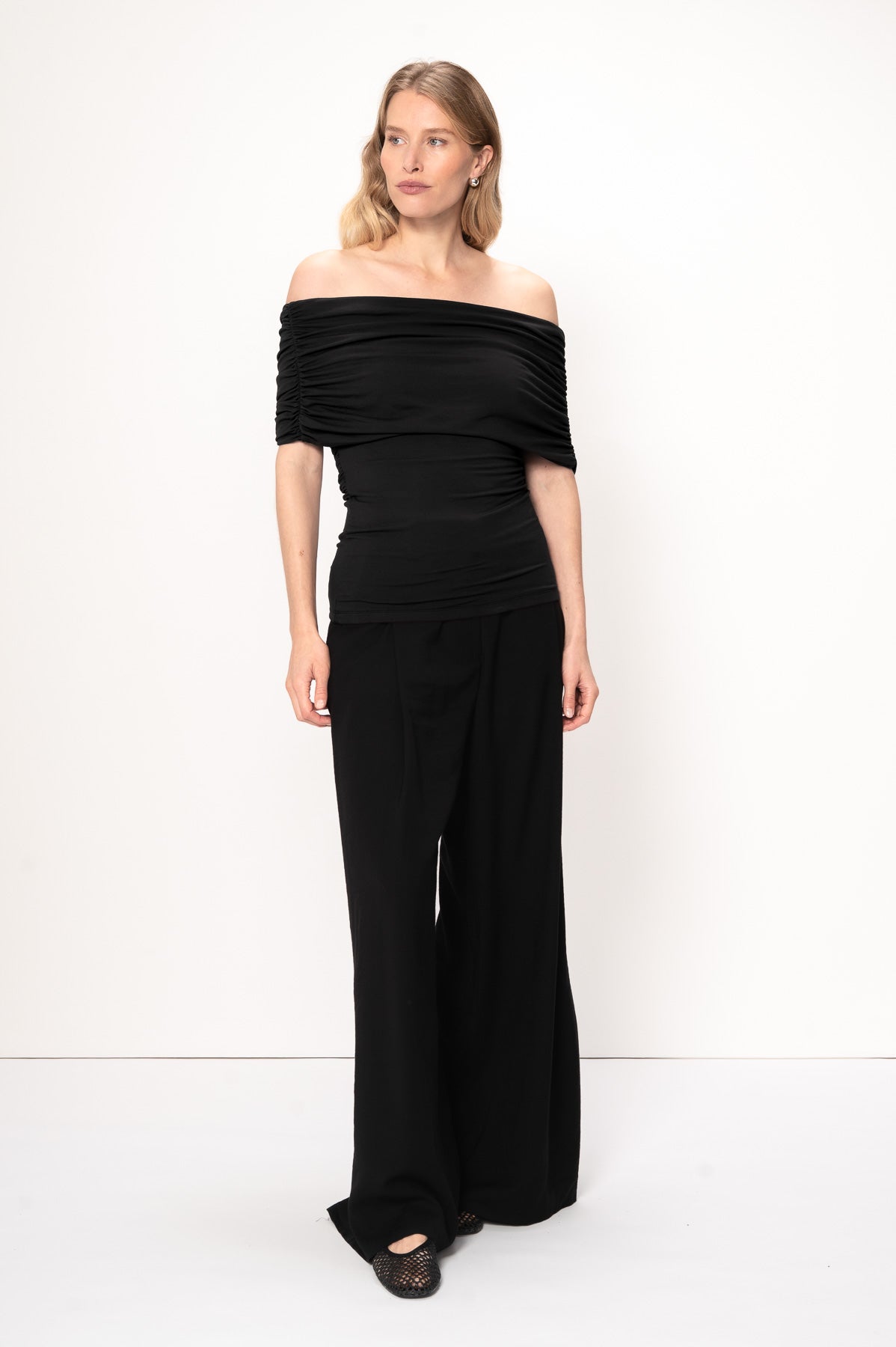 VIVEH Giada top in Black – styled view