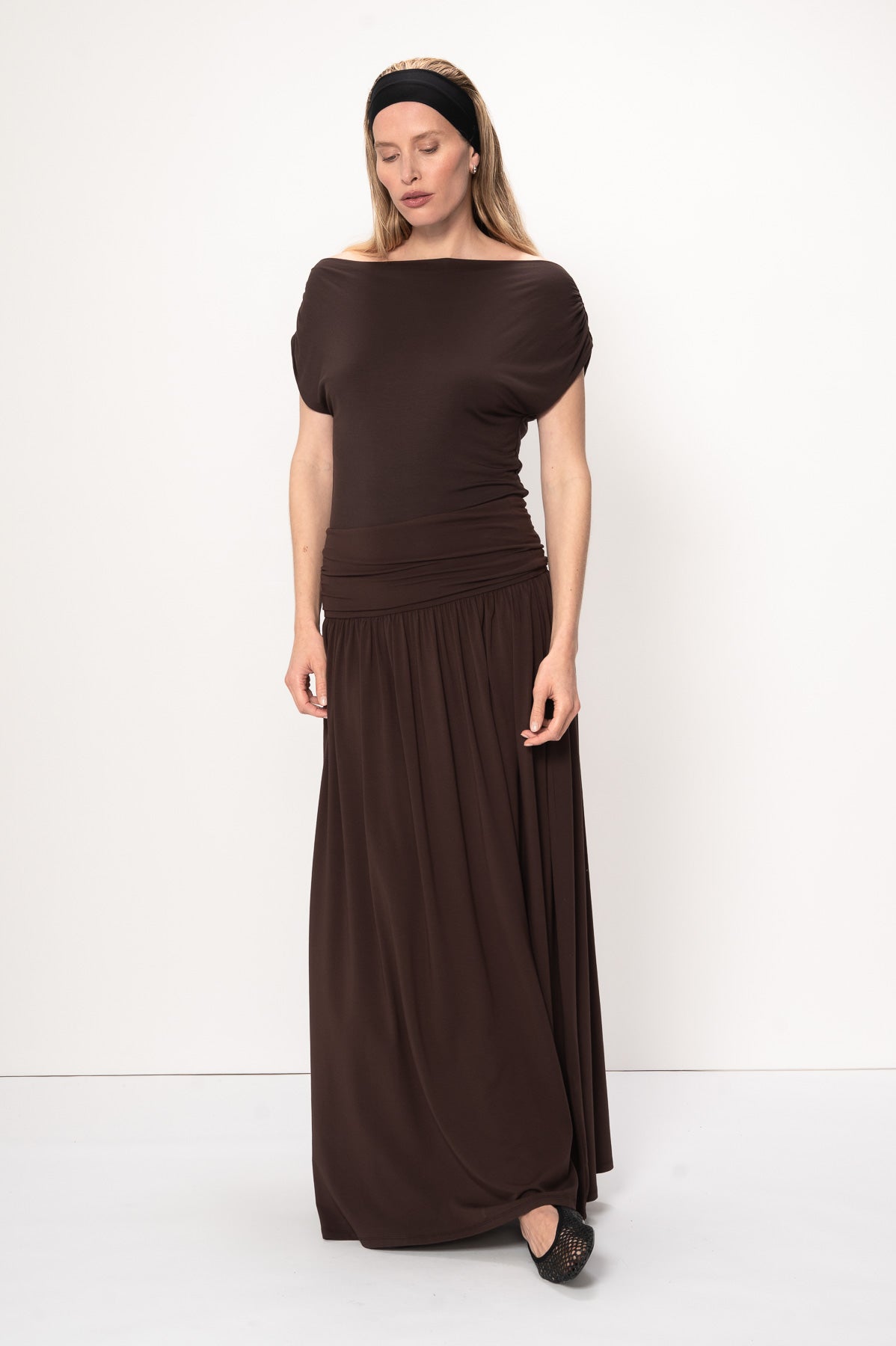 VIVEH Ruta top in Coconut Milk – styled view