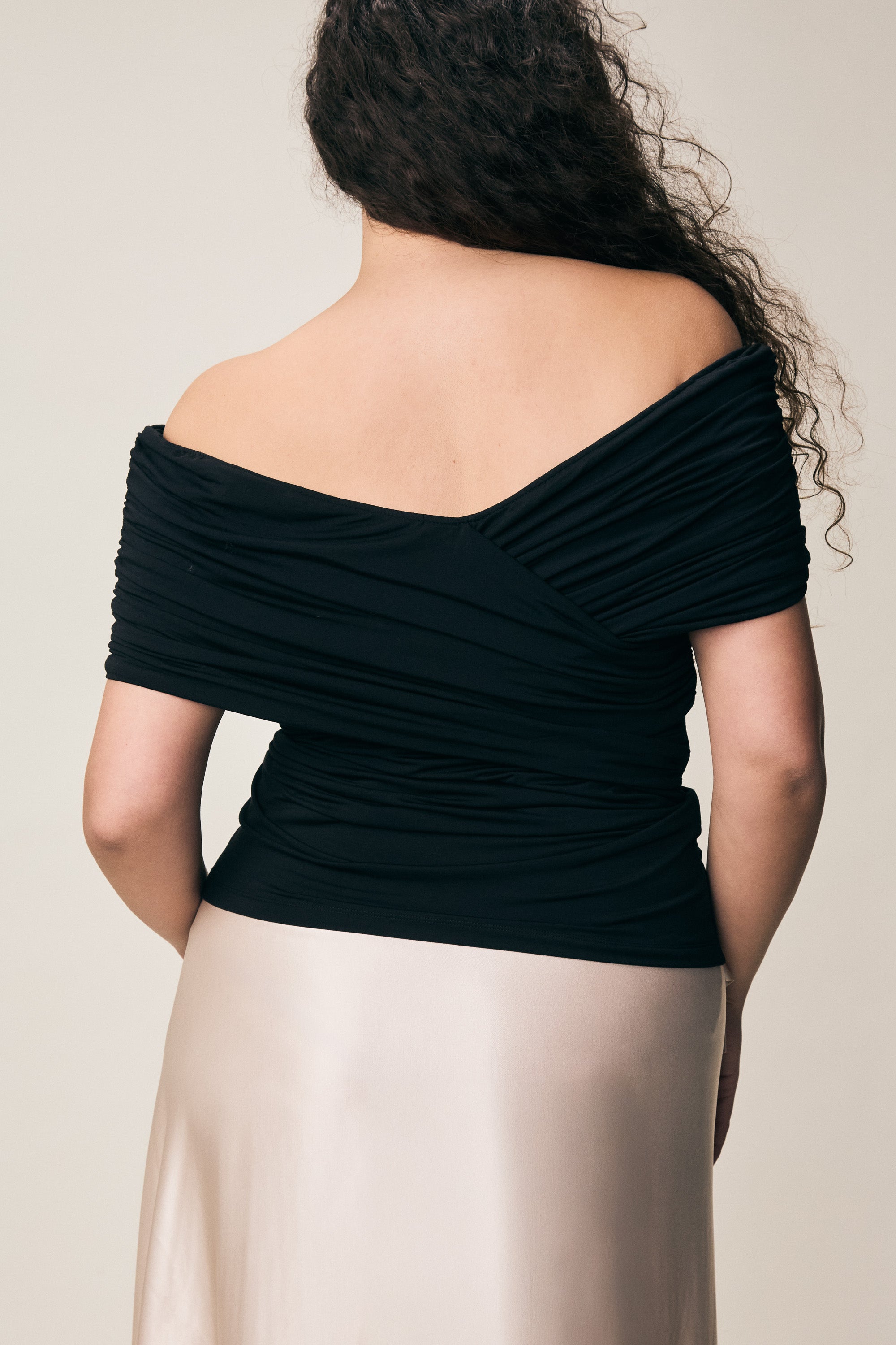 VIVEH Dosinia top in Coconut Milk – styled view