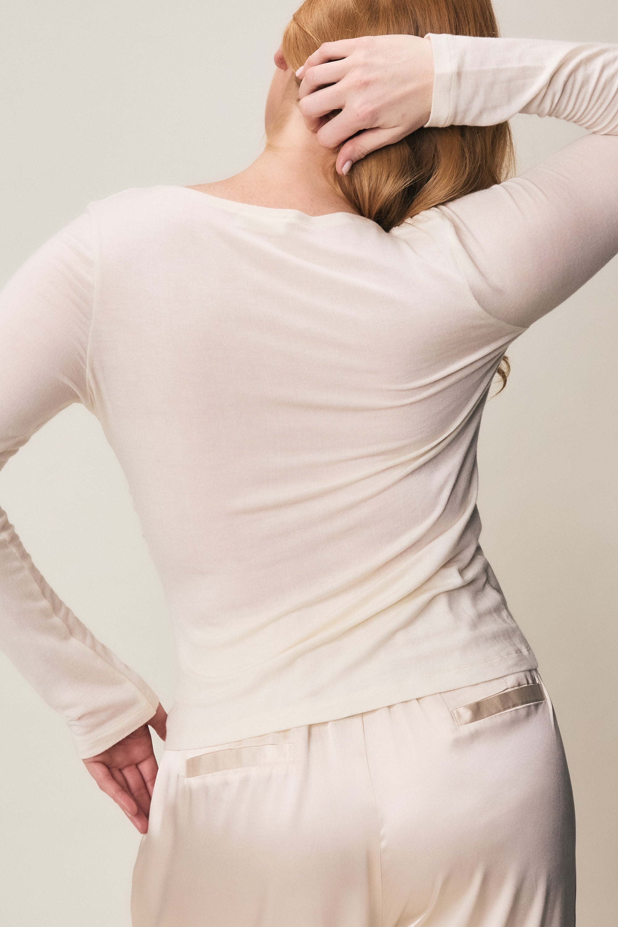 VIVEH Alyssa top in Coconut Milk – side view
